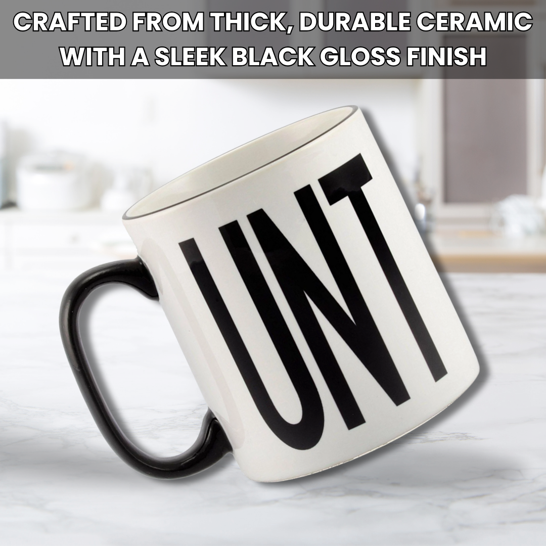 VIROSA Funny Sarcastic Mug for Men & Women | Black Handle Novelty Coffee Mug | Crude Humor Gift for Friends & Colleagues | 11oz Black Ceramic Cup
