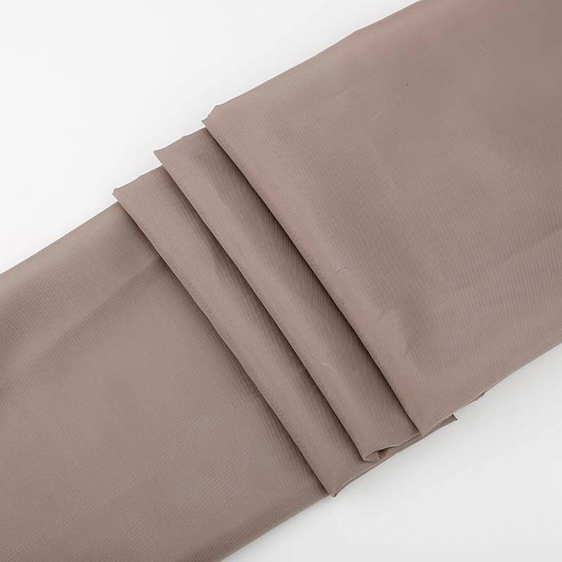 Brown Shower Curtain | Anti-Mould, Mildew Resistant (71 x 71 Inch) | Water Repellent Fabric | Stainless Steel Rings