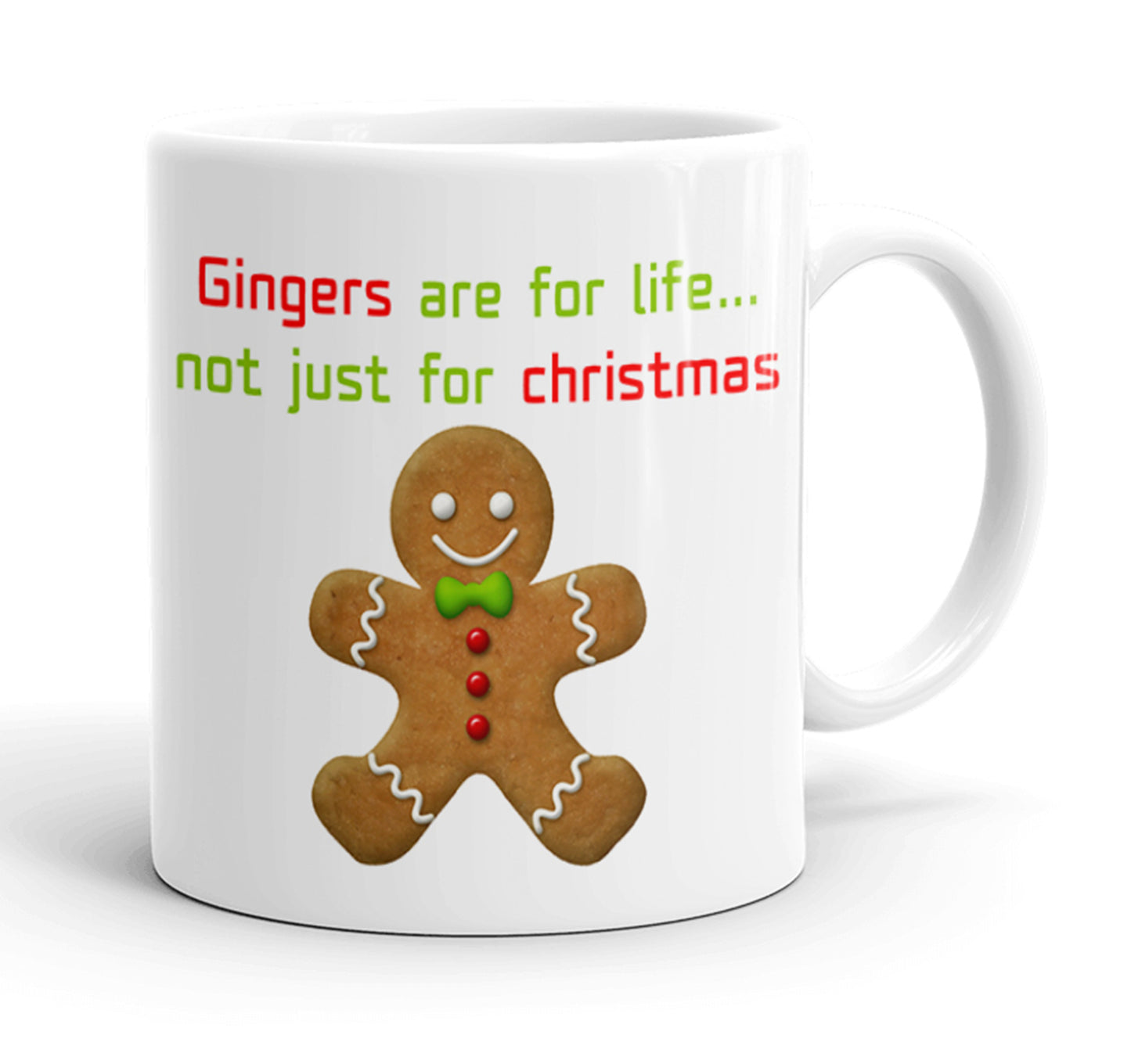 VIROSA Funny Redhead Mug – Gingers are for Life Not Just for Christmas – Sarcastic Gift for Ginger Friends, Coworkers, Him or Her – Xmas, Birthday, Secret Santa – 11oz Ceramic Coffee Cup