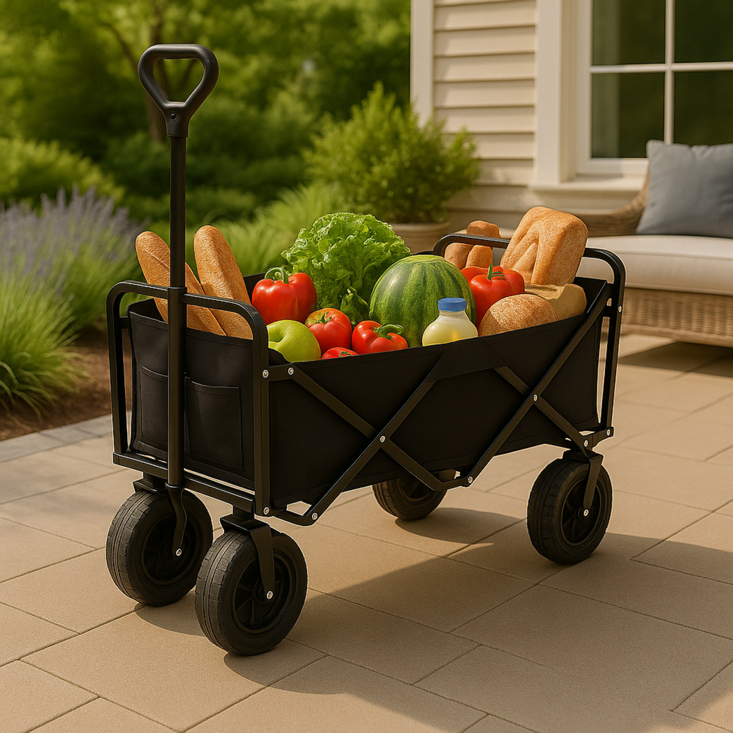 VIROSA 200L Wagon Trolley with Thick Tyres – Heavy Duty Foldable Utility Cart
