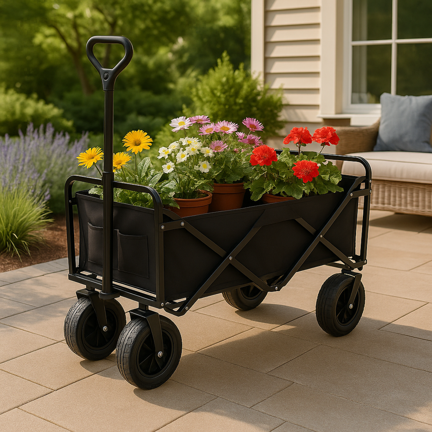 VIROSA 200L Wagon Trolley with Thick Tyres – Heavy Duty Foldable Utility Cart