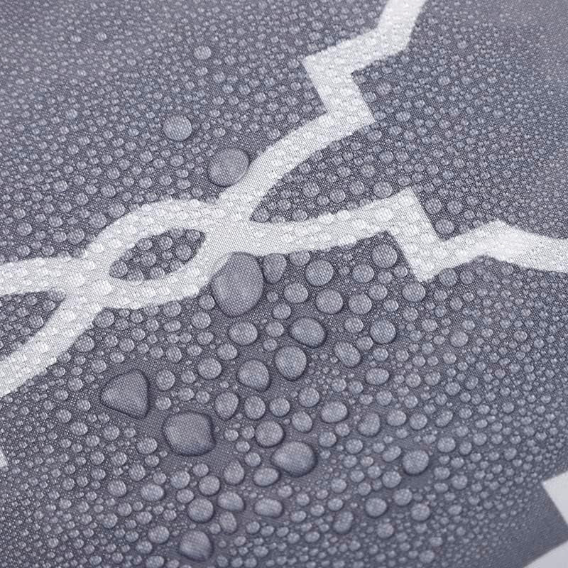 Grey Moroccan Shower Curtain Anti Mould, Mildew Resistant - 180x180 cm