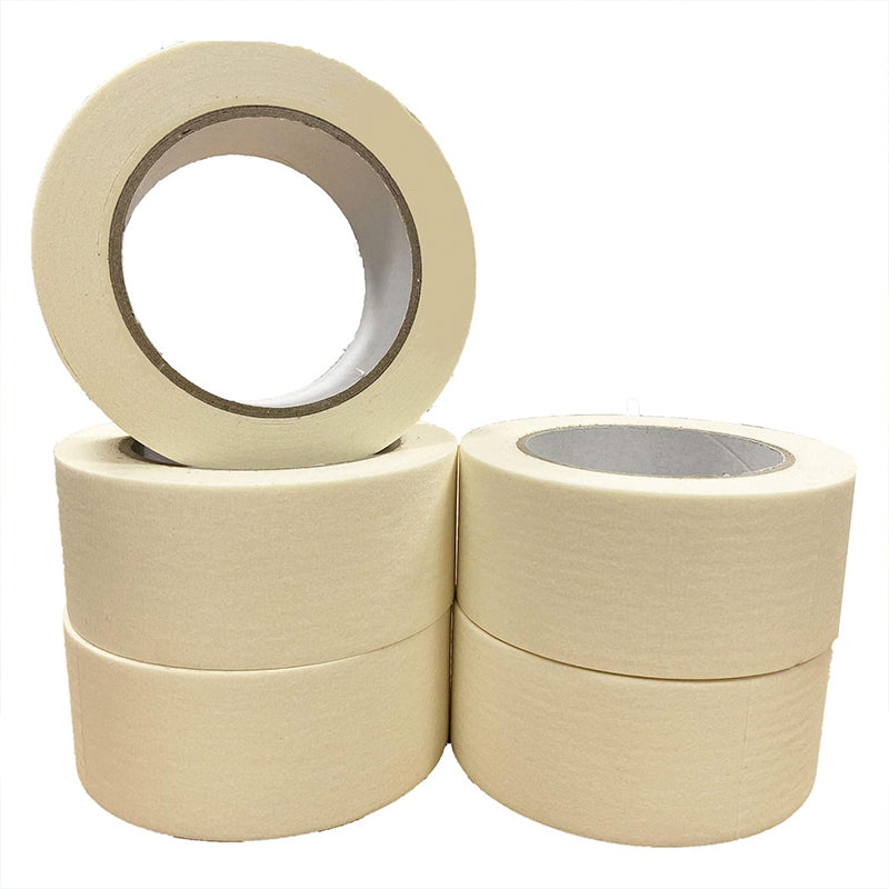 Pack of 5 Masking Tape Rolls - 48mm Wide, 50 Metres