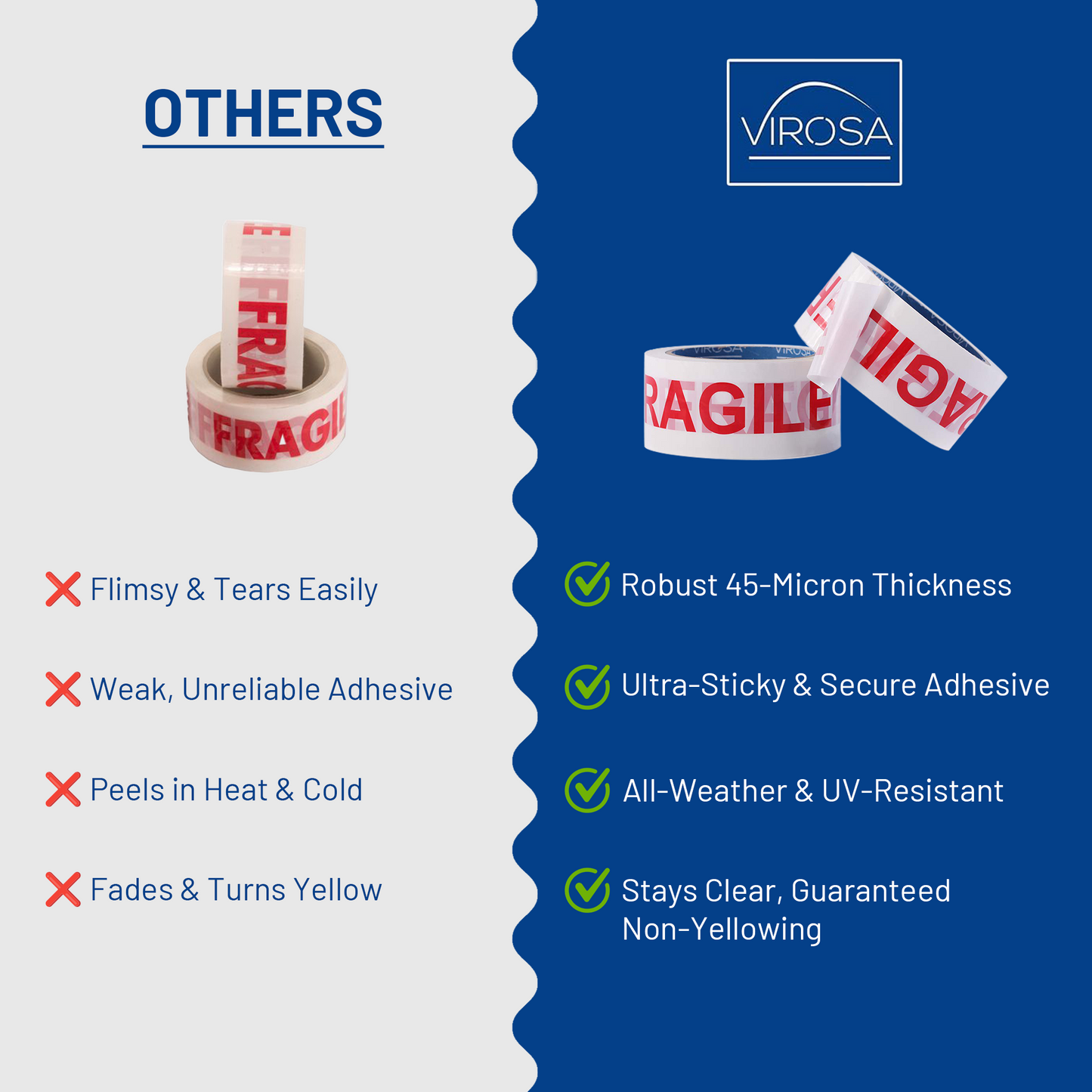 Fragile Printed Tape: Packing & Moving Essentials (48mm x 66m)