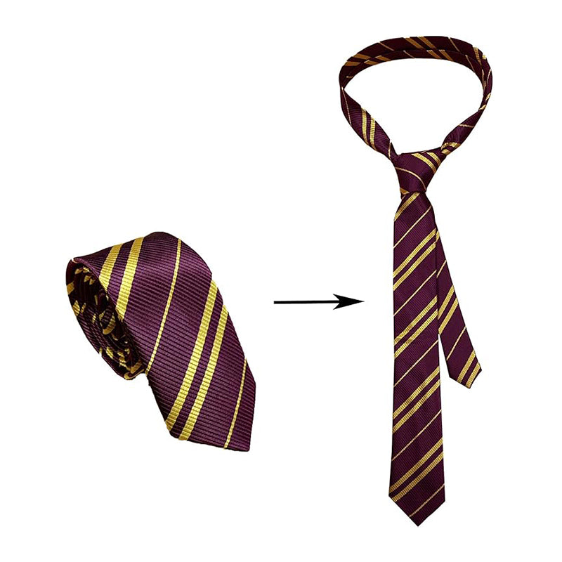 4PC Wizard Cape School Boy Fancy Dress Costume Accessory | Includes Tie, Glasses, Wizard Wand, Black Cape