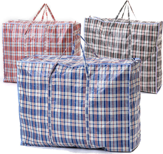 Pack of 5 Large Laundry Bags - Ideal for Laundry, Moving, Shopping, Storage - 60x50x25 cm