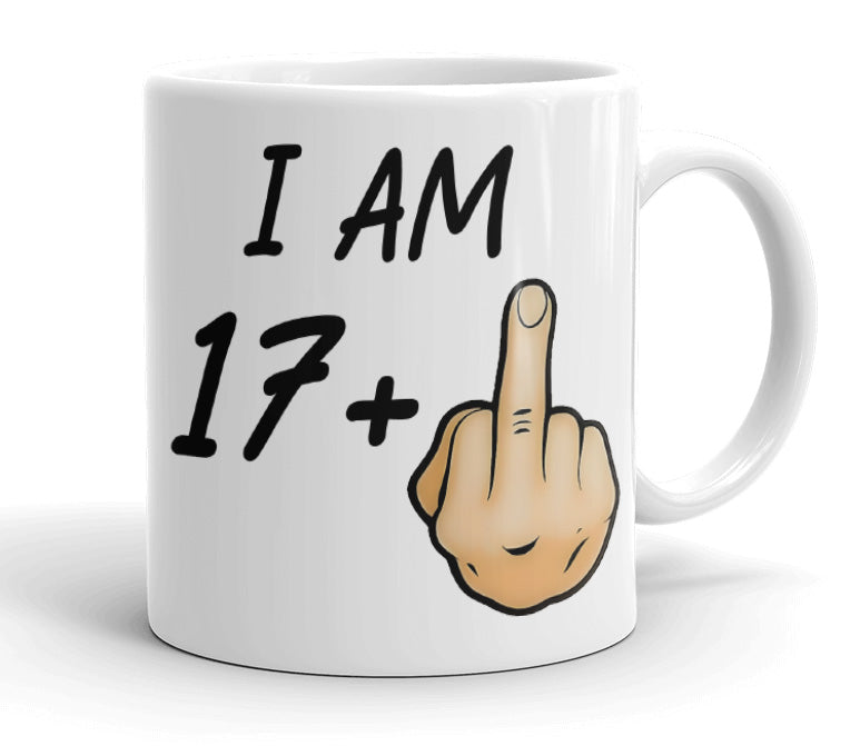 VIROSA Funny Birthday Mug – “I Am [Age-1]+1” – Rude Joke Gift for Milestone Birthdays – 16 Variations (11oz)