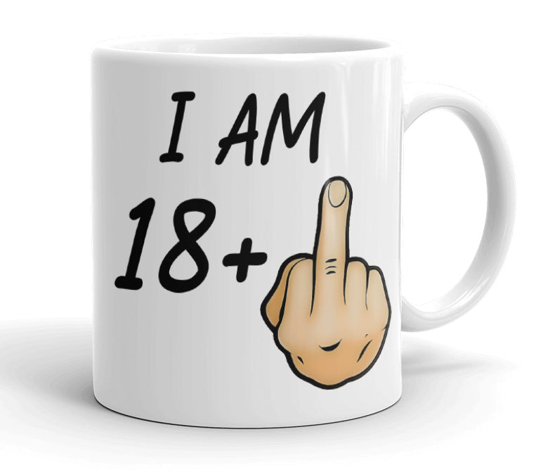VIROSA Funny Birthday Mug – “I Am [Age-1]+1” – Rude Joke Gift for Milestone Birthdays – 16 Variations (11oz)