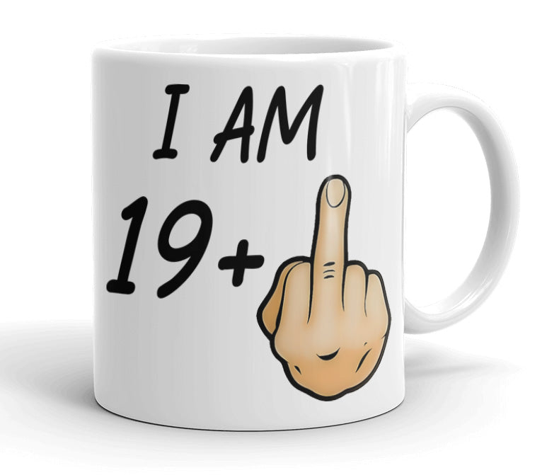 VIROSA Funny Birthday Mug – “I Am [Age-1]+1” – Rude Joke Gift for Milestone Birthdays – 16 Variations (11oz)