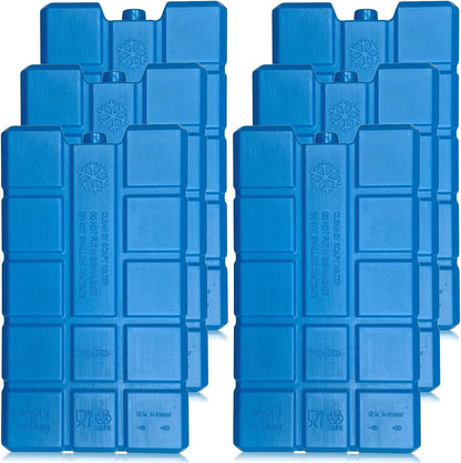 Ice Blocks for Freezers - Pack of 6 | Reusable and Space-Saving | Ideal for Keeping Food and Drinks Cold and Long