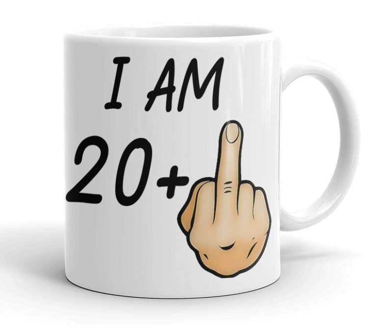 VIROSA Funny Birthday Mug – “I Am [Age-1]+1” – Rude Joke Gift for Milestone Birthdays – 16 Variations (11oz)