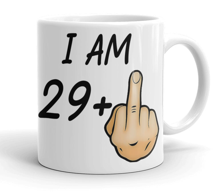 VIROSA Funny Birthday Mug – “I Am [Age-1]+1” – Rude Joke Gift for Milestone Birthdays – 16 Variations (11oz)