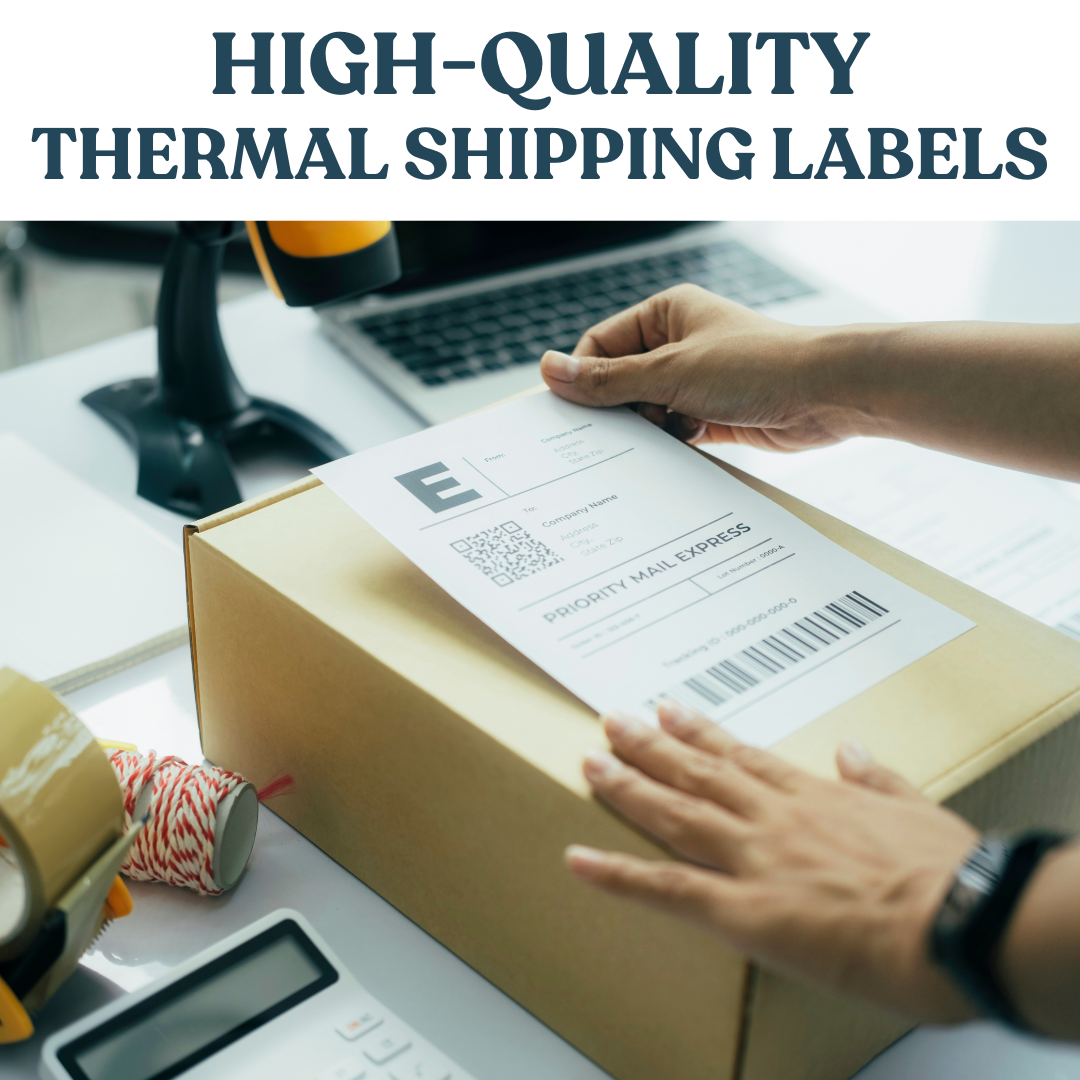 VIROSA 500 Pack 4x6 Inch Thermal Shipping Labels – Fanfold Direct Thermal Printer Paper with Permanent Adhesive – Commercial Grade White Labels for Amazon, Royal Mail, FedEx, DPD & More