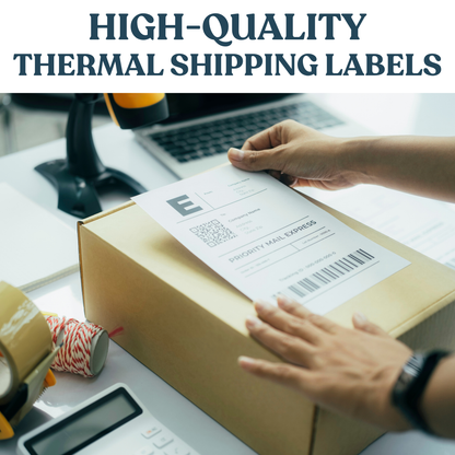 VIROSA 500 Pack 4x6 Inch Thermal Shipping Labels – Fanfold Direct Thermal Printer Paper with Permanent Adhesive – Commercial Grade White Labels for Amazon, Royal Mail, FedEx, DPD & More