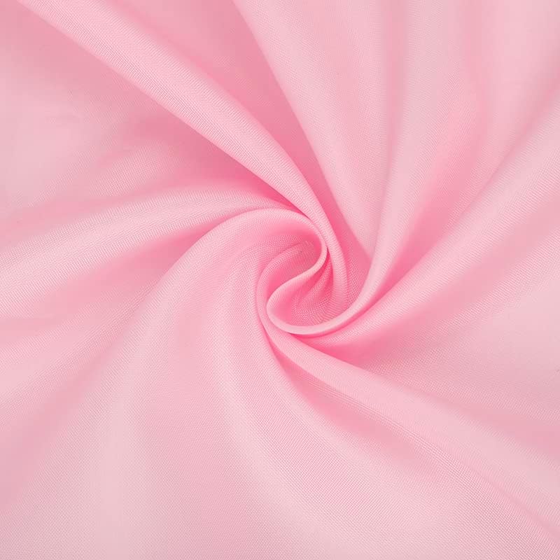 Light Pink Shower Curtain - Anti-Mould, Mildew Resistant | Size 180x180 cm (71 x 71 Inch) | Water Repellent Polyester Fabric