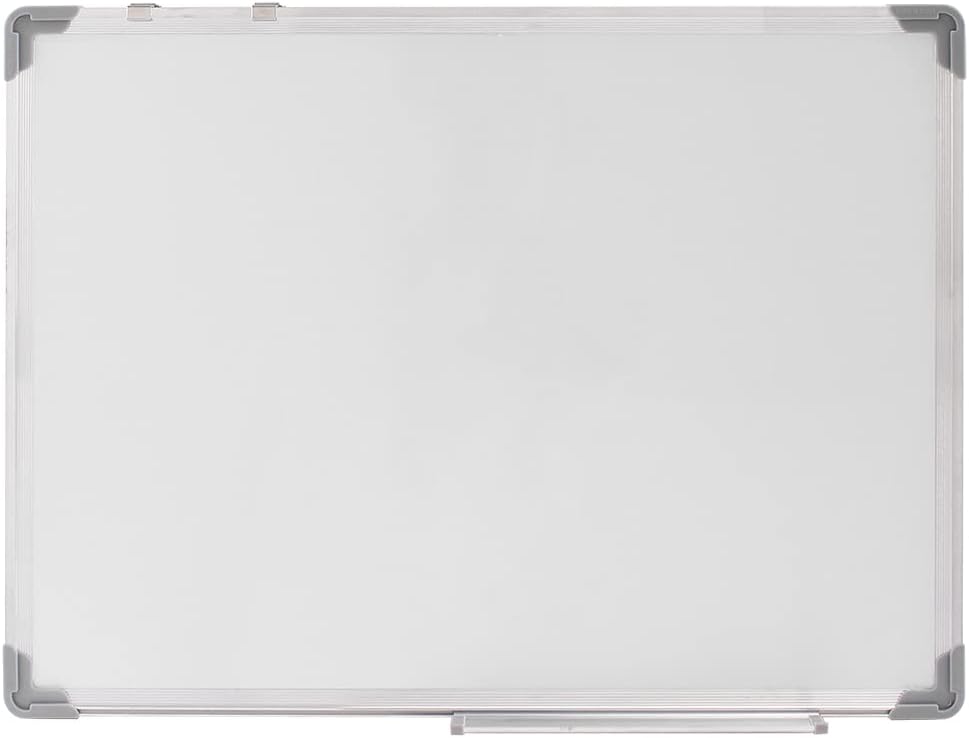Magnetic White Board with Aluminum Frame - Dry Wipe Whiteboard Kit Including Pen with Eraser and Magnets (A2 60 cm x 45 cm)
