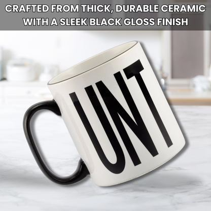 VIROSA Funny Sarcastic Mug for Men & Women | Black Handle Novelty Coffee Mug | Crude Humor Gift for Friends & Colleagues | 11oz Black Ceramic Cup