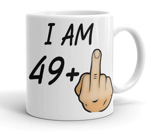 VIROSA Funny Birthday Mug – “I Am [Age-1]+1” – Rude Joke Gift for Milestone Birthdays – 16 Variations (11oz)