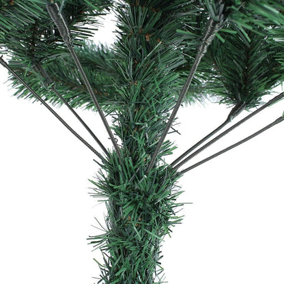 6ft Green Artificial Christmas Tree - 800 Virgin PVC Tips, Easy Assembly, Strong Metal Stand - Xmas Home Decoration