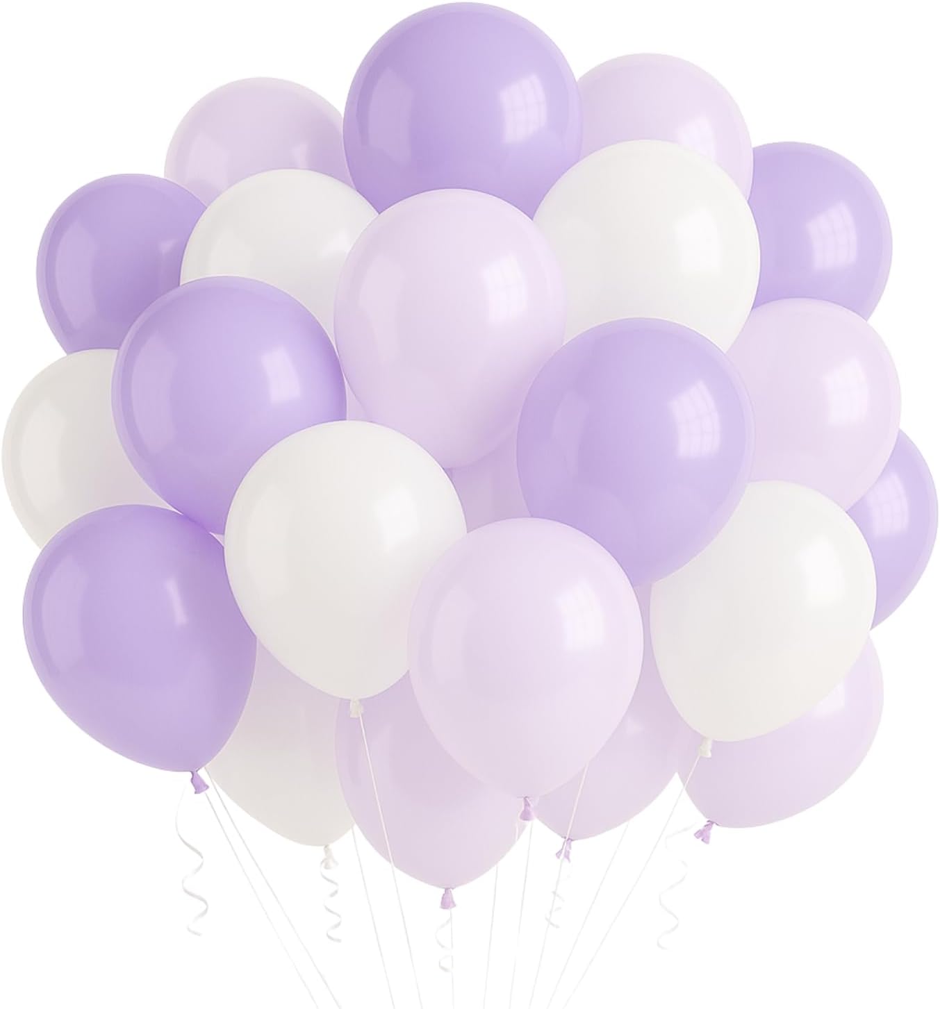 VIROSA 100 Pcs 12 Inch Latex Balloons – Blue & White Party Balloons for Birthday, Baby Shower, Carnival, Festival & New Year Decorations – Helium & Air Fillable