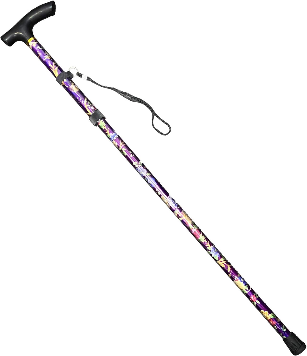 Floral Walking Stick - Lightweight, Foldable, Extendable, Adjustable Walking Cane | Flexible, Durable | Walking Aid, Mobility Aid | Collapsible