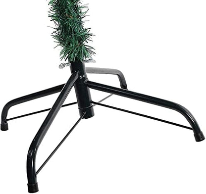 6ft Green Artificial Christmas Tree - 800 Virgin PVC Tips, Easy Assembly, Strong Metal Stand - Xmas Home Decoration
