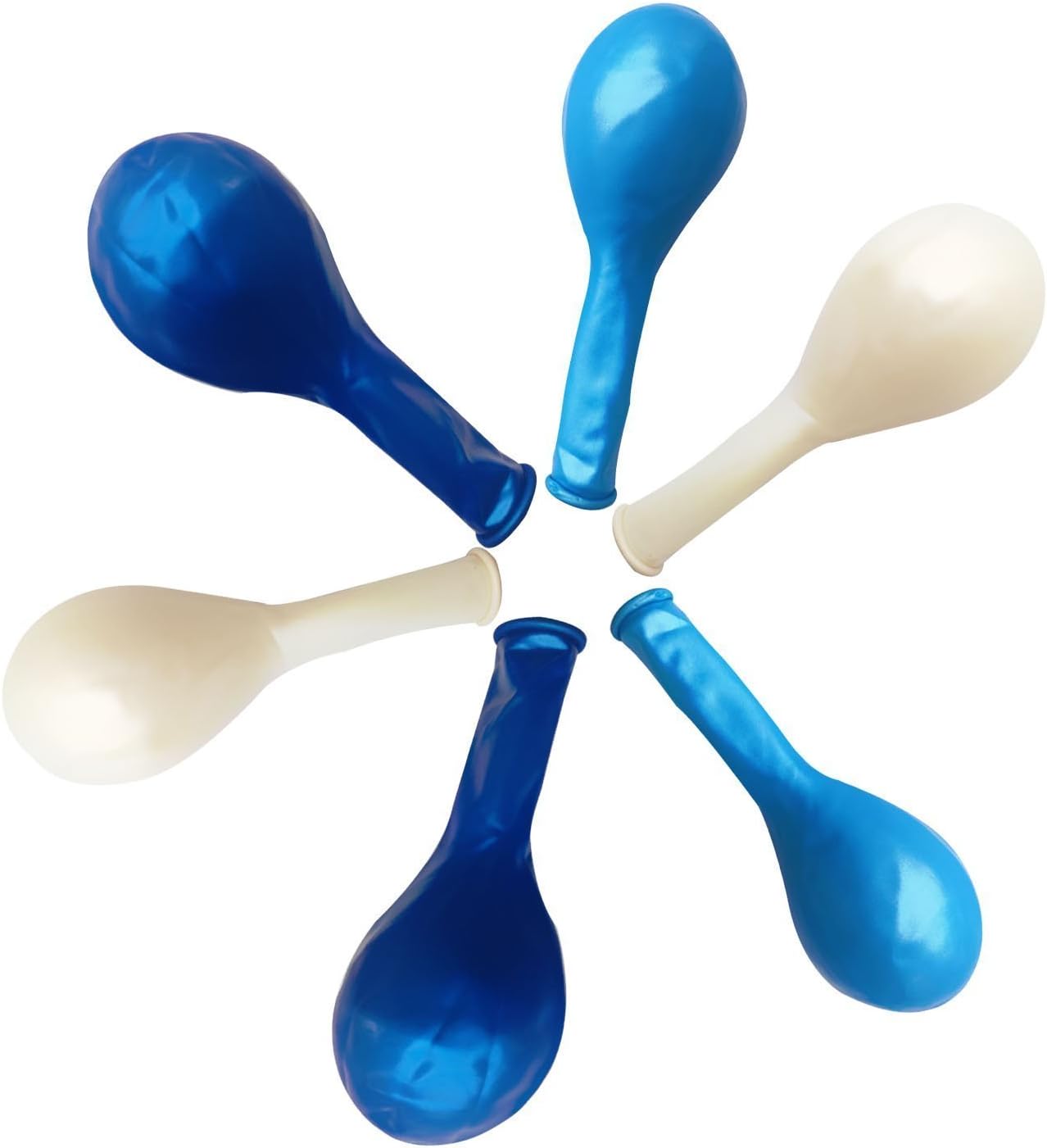 VIROSA 100 Pcs 12 Inch Latex Balloons – Blue & White Party Balloons for Birthday, Baby Shower, Carnival, Festival & New Year Decorations – Helium & Air Fillable