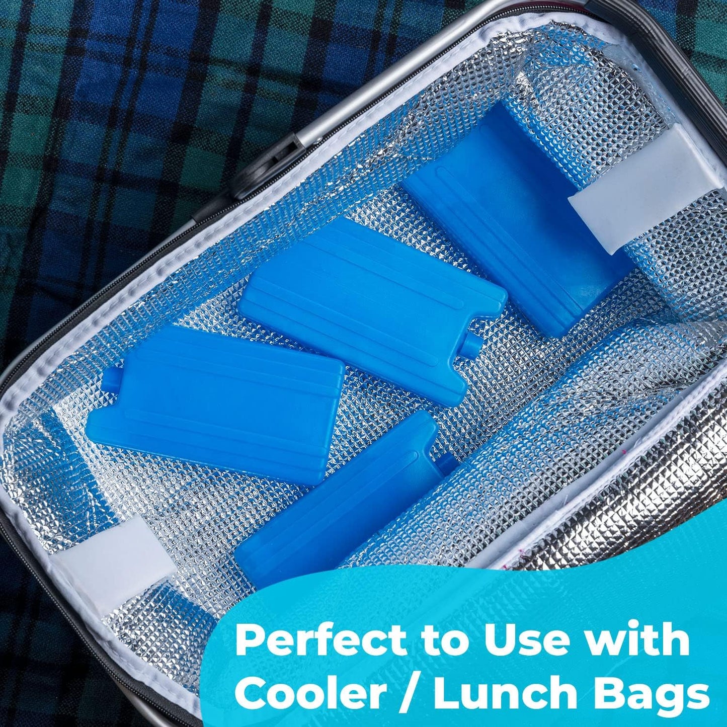 Ice Blocks for Freezers - Pack of 6 | Reusable and Space-Saving | Ideal for Keeping Food and Drinks Cold and Long