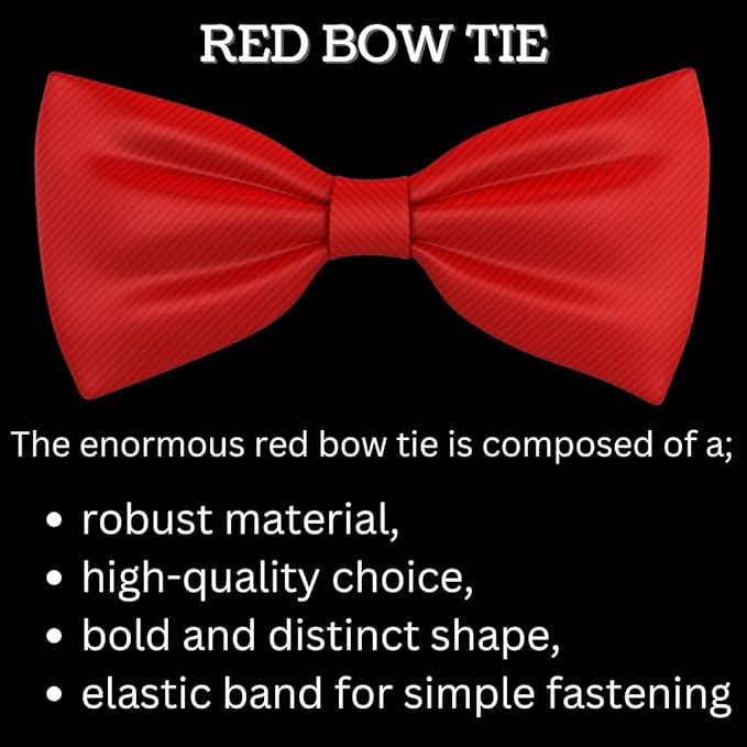 VIROSA Adult Cat in the Hat 3-Piece Fancy Dress Set – Red & White Striped Hat, Bow Tie & Gloves | Book Day, Costume Party Accessory