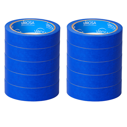 VIROSA Blue Masking Tape – 2 Rolls, 5 Rolls, 10 Rolls