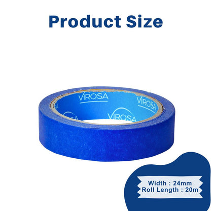 VIROSA Blue Masking Tape – 2 Rolls, 5 Rolls, 10 Rolls