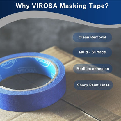VIROSA Blue Masking Tape – 2 Rolls, 5 Rolls, 10 Rolls