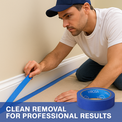VIROSA Blue Masking Tape – 2 Rolls, 5 Rolls, 10 Rolls