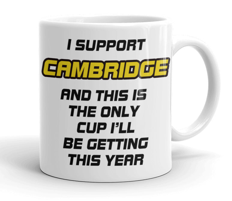 VIROSA Funny Football Mug – “Only Cup I’ll Be Getting” – Gift for Fans of 71 Football Clubs (11oz)