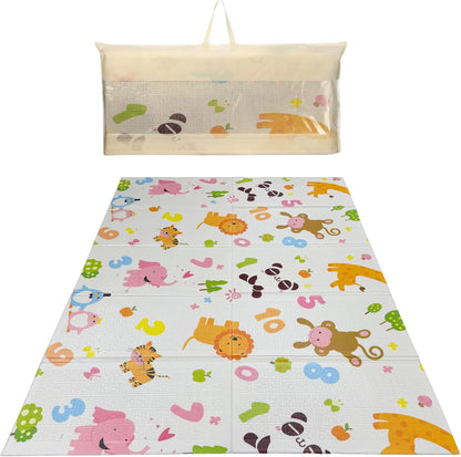 Baby Play Mat for Floor – Foldable Waterproof Foam Playmat for Babies & Toddlers – Large 200 x180cm Reversible Non Slip Nursery & Playroom Mat