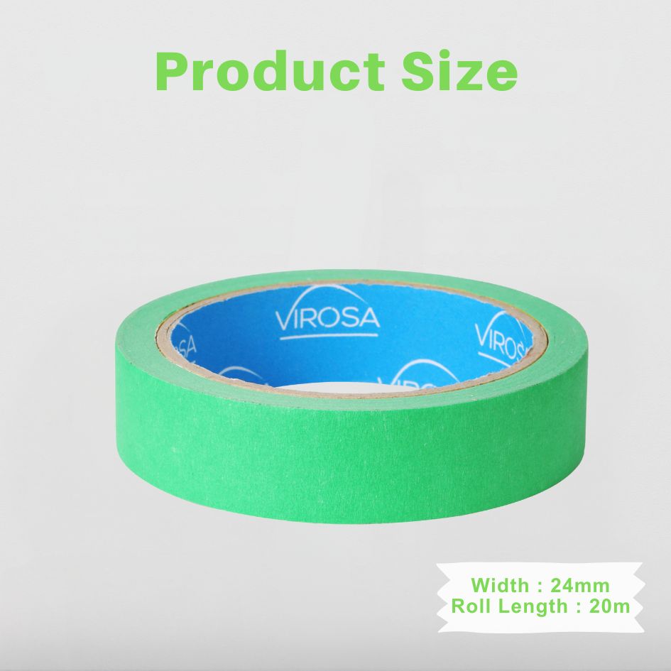 VIROSA Green Masking Tape 2 Rolls, 5 Rolls, 10 Rolls