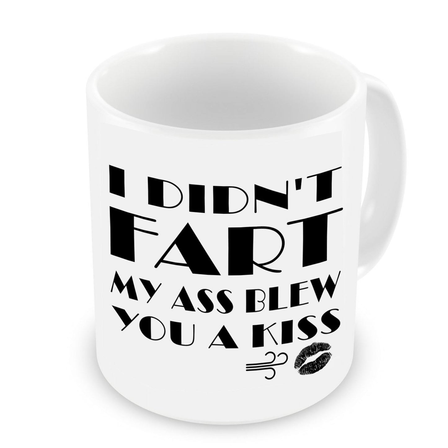 VIROSA Funny Fart Mug – I Didn’t Fart, My Ass Blew You a Kiss – Rude Gift for Friends, Boyfriend, Girlfriend or Coworkers – Hilarious Sarcasm – 11oz White Ceramic Coffee Cup