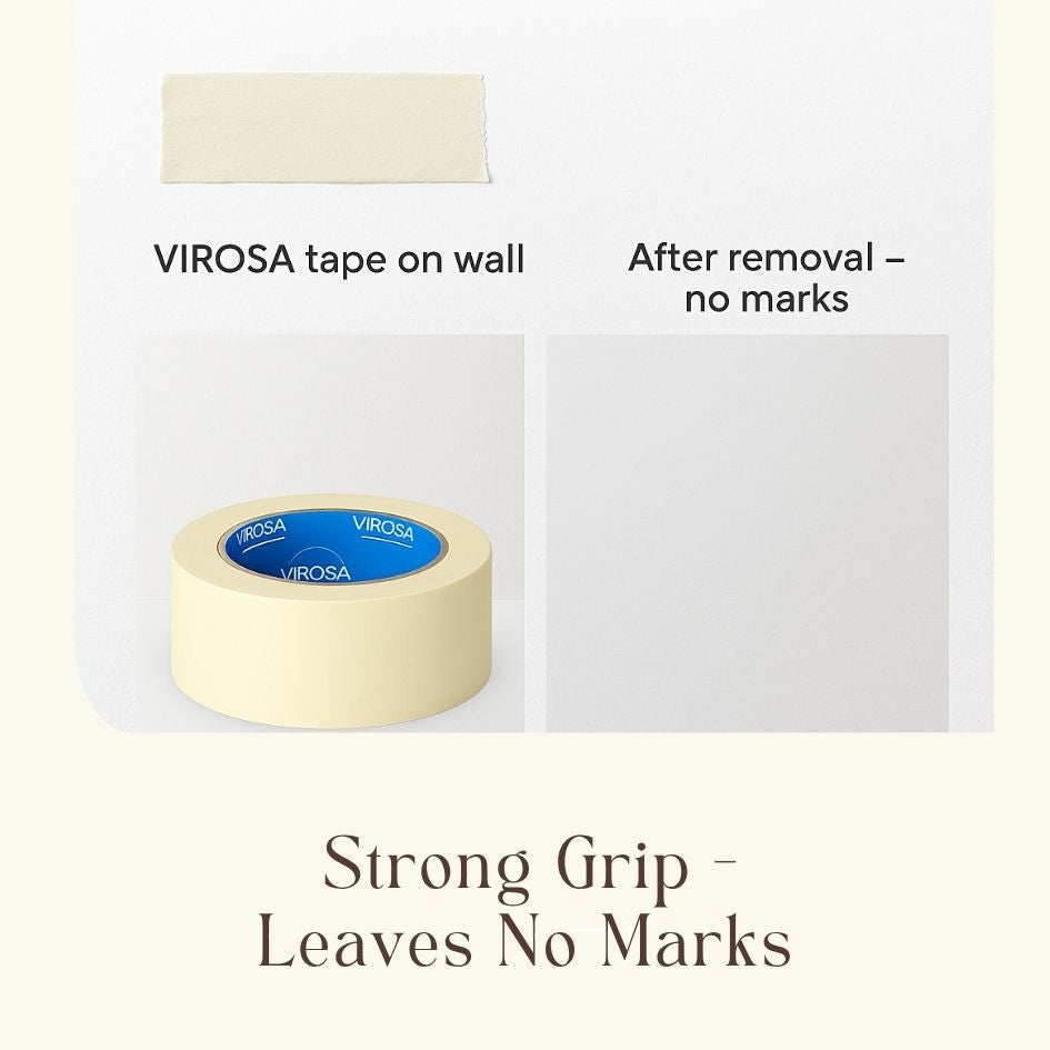 Pack of 5 Masking Tape Rolls - 48mm Wide, 50 Metres