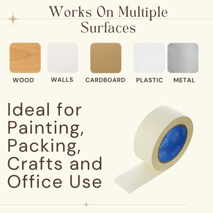 VIROSA White Masking Tape – 10 Rolls