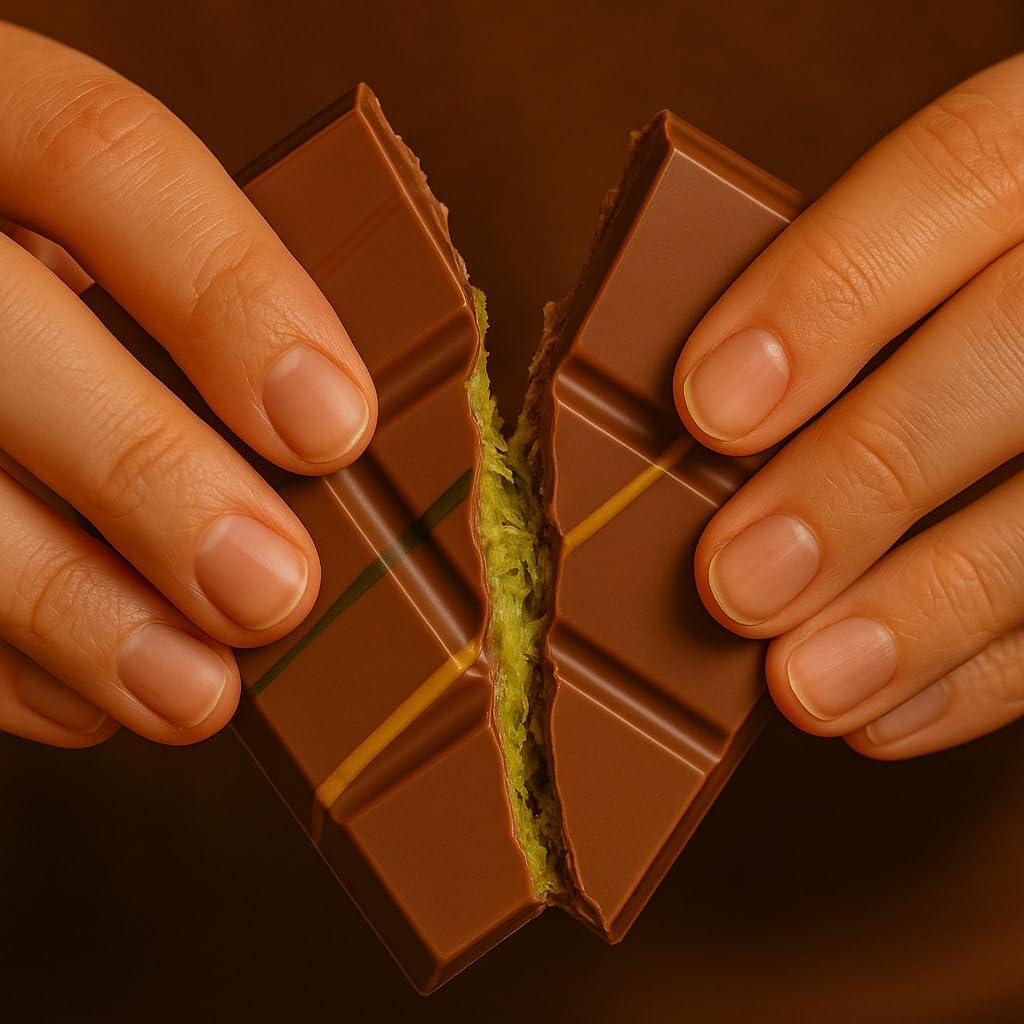Dubai Chocolate Bar – Pistachio Kunafa 200g | Authentic UAE Import | Viral Cream-Filled Milk Chocolate with Kadayif Kataifi | Gourmet Gift Snack for Kids, Family & Friends – Pack of 1