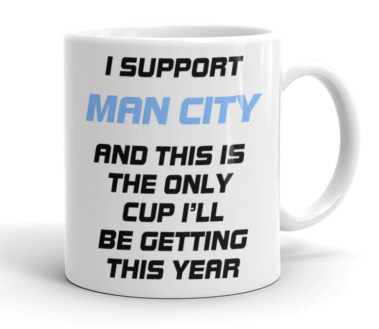 VIROSA Funny Football Mug – “Only Cup I’ll Be Getting” – Gift for Fans of 71 Football Clubs (11oz)