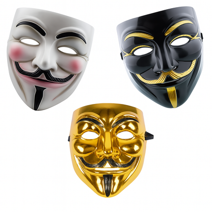 VIROSA Anonymous V for Vendetta Mask Set – Halloween & World Book Week Costume Kit for Adults & Teens