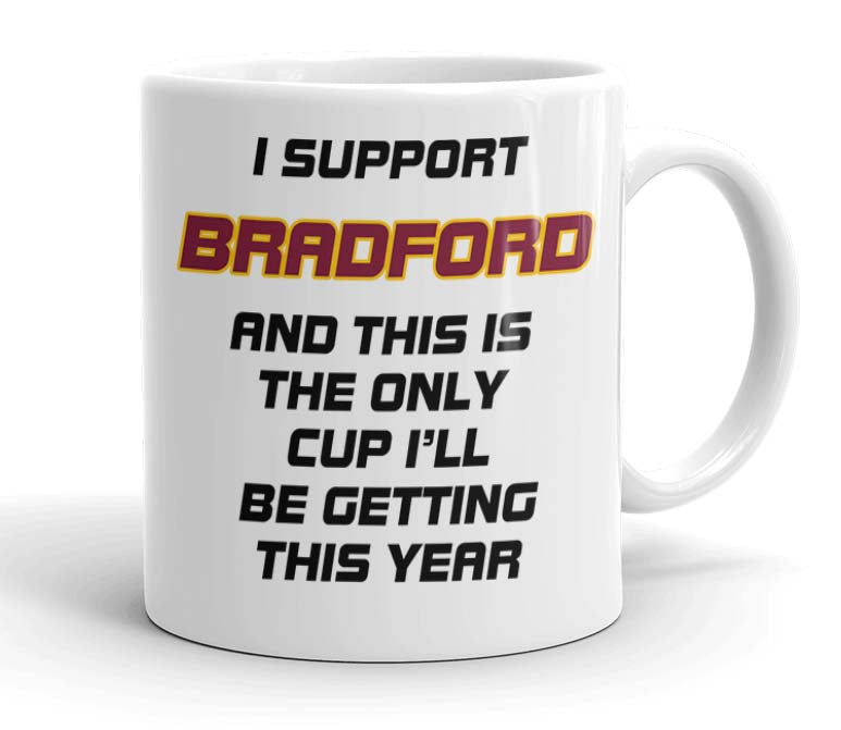 VIROSA Funny Football Mug – “Only Cup I’ll Be Getting” – Gift for Fans of 71 Football Clubs (11oz)