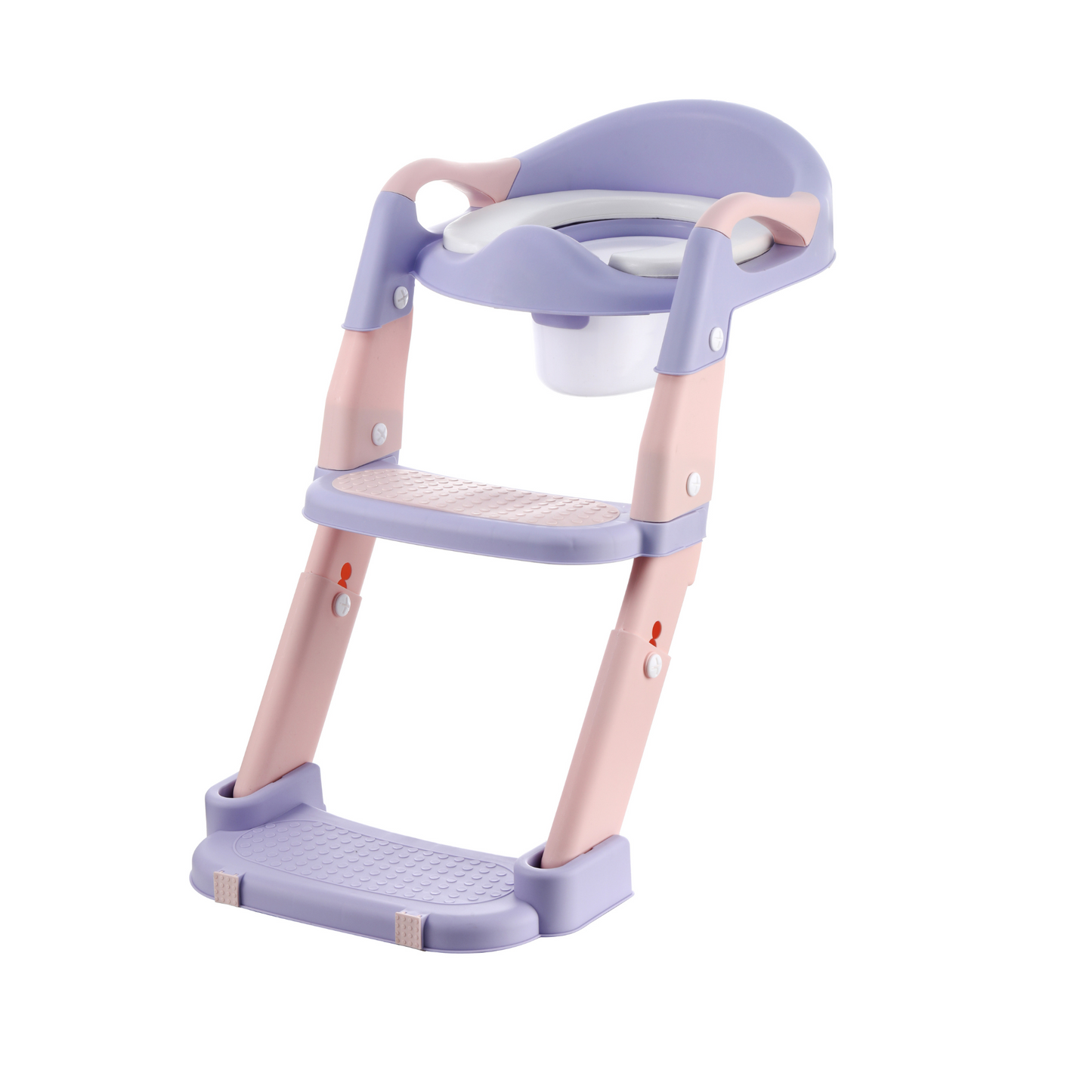 VIROSA 3-in-1 Toddler Toilet Seat with Step Stool – Adjustable Potty Training Chair for Boys & Girls (Grey / Pink & Purple)