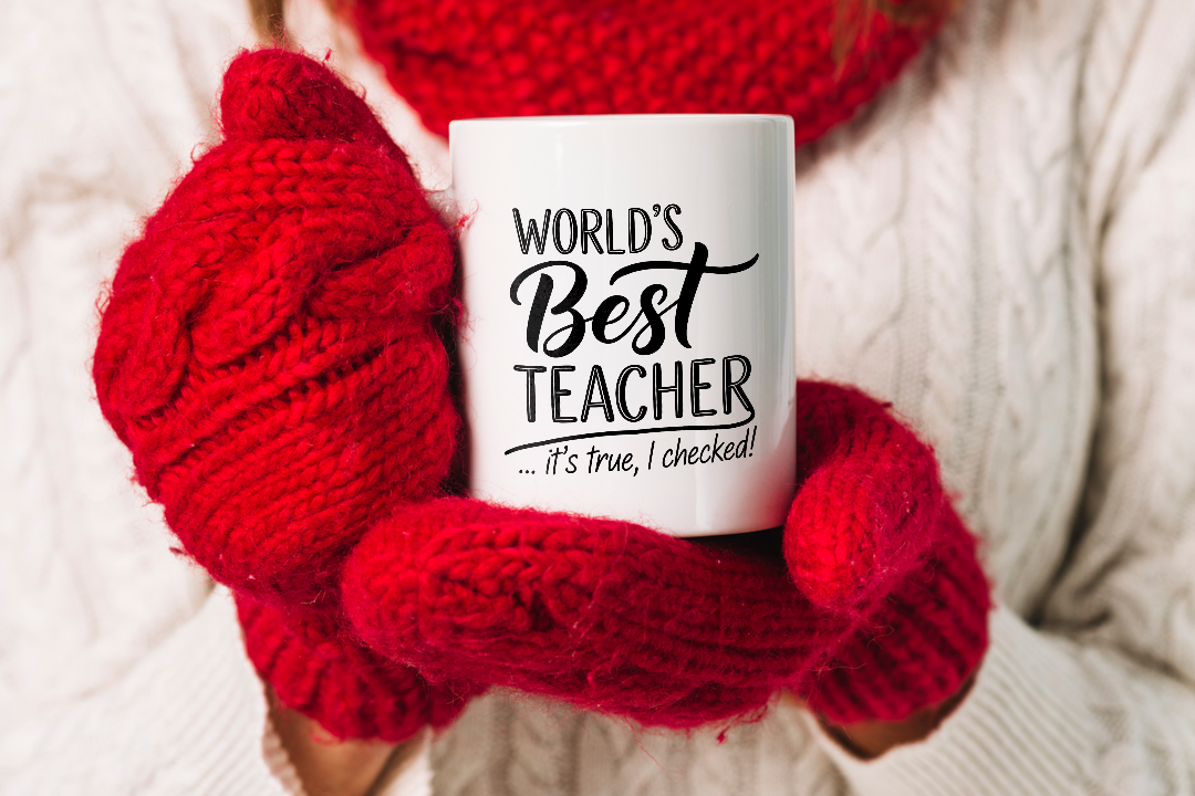 VIROSA “World’s Best Teacher” Mug – Thoughtful Gift from Student or Parent (11oz)