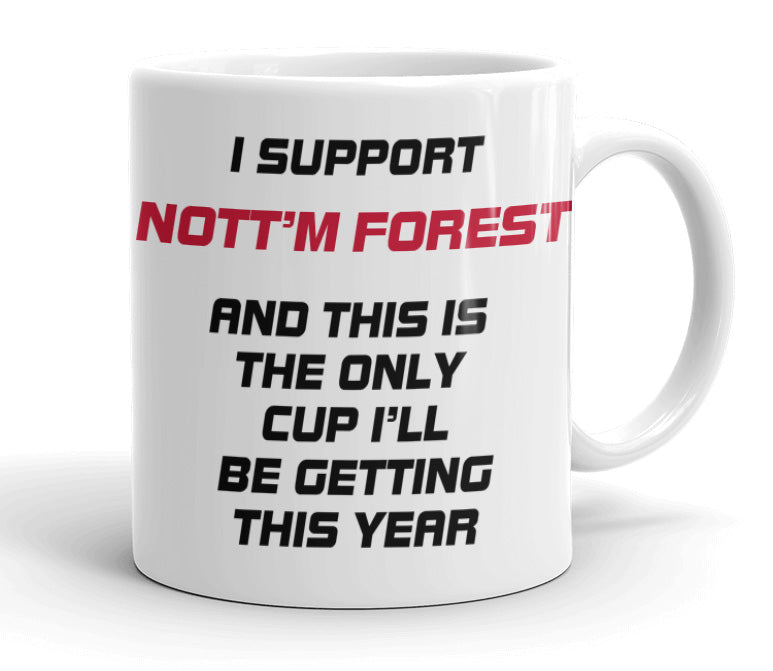 VIROSA Funny Football Mug – “Only Cup I’ll Be Getting” – Gift for Fans of 71 Football Clubs (11oz)