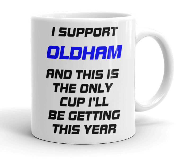 VIROSA Funny Football Mug – “Only Cup I’ll Be Getting” – Gift for Fans of 71 Football Clubs (11oz)