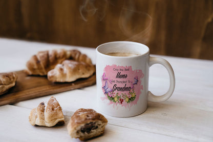 VIROSA Best Mums Get Promoted to Grandma Mug – Cute Ceramic Gift for Mother’s Day, Birthday, Christmas – 11oz White Coffee Cup
