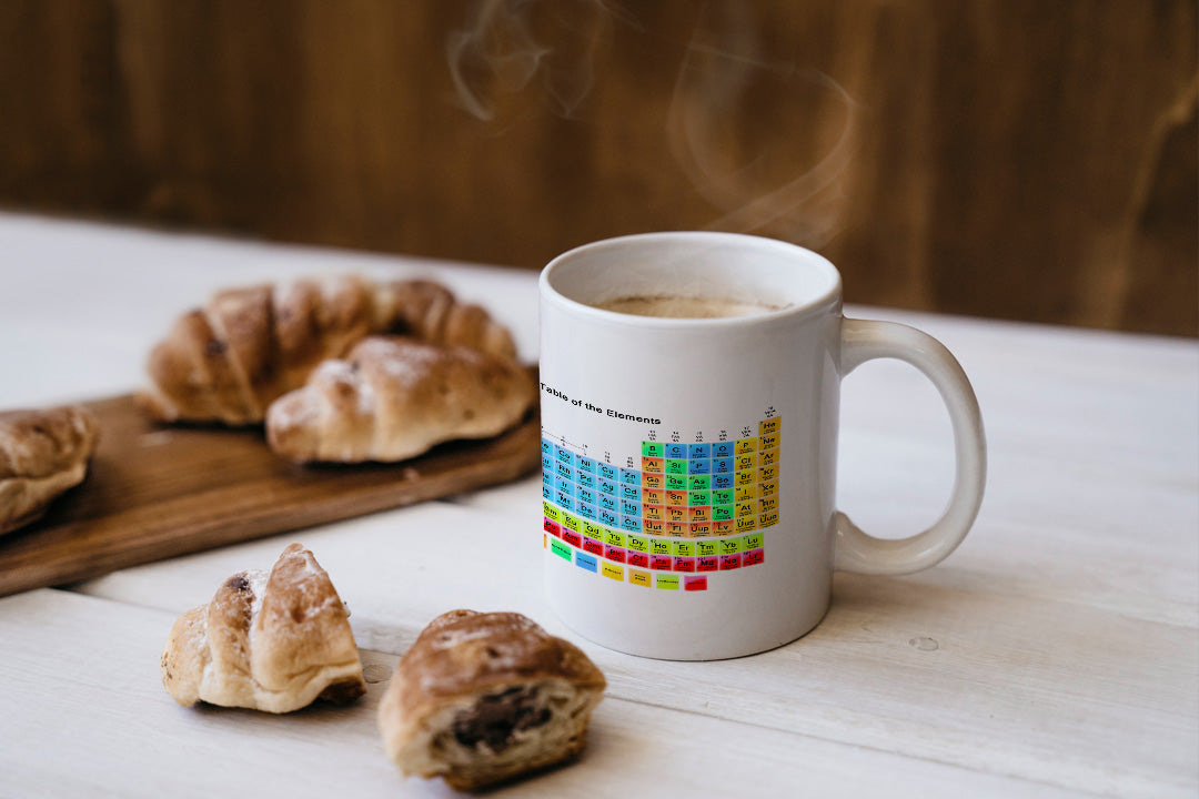 VIROSA Chemistry Mug – Periodic Table of The Elements – Science Gift for Students, Teachers, Chemists – Educational & Fun Coffee Cup – 11oz Ceramic Mug for School, Lab, or Home Use
