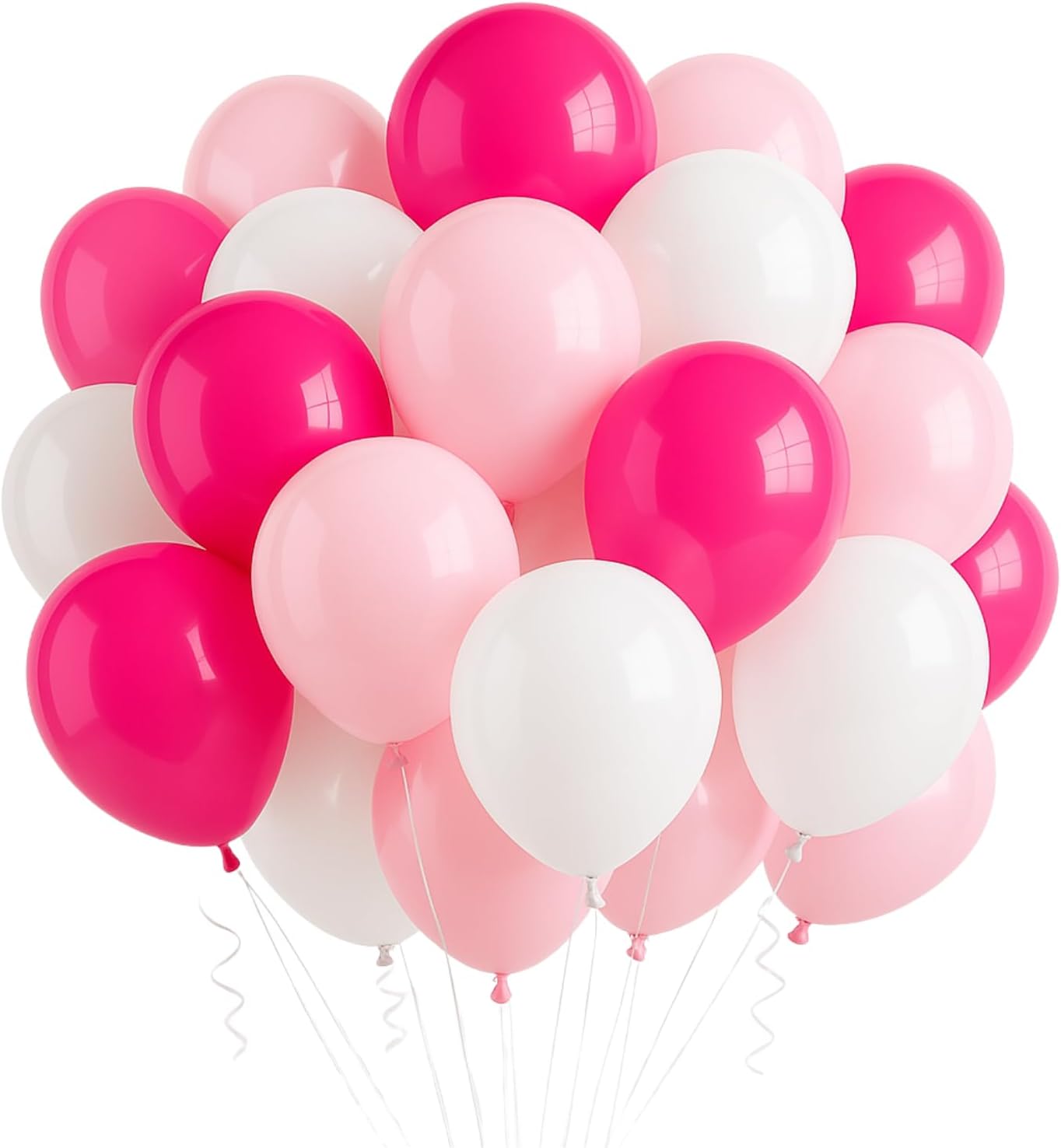 VIROSA 100 Pcs 12 Inch Latex Balloons – Blue & White Party Balloons for Birthday, Baby Shower, Carnival, Festival & New Year Decorations – Helium & Air Fillable